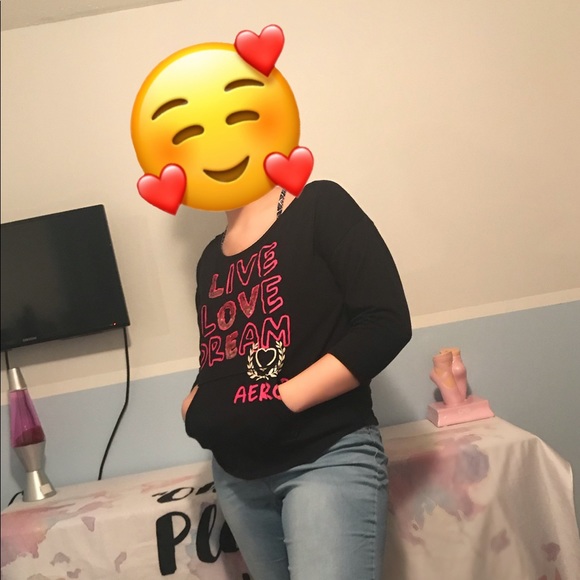 Black Long-Sleeve with Pink Writing - Picture 2 of 4